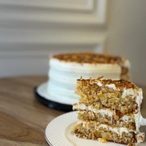 Torta de Zanahoria, Piña y Coco Confitado